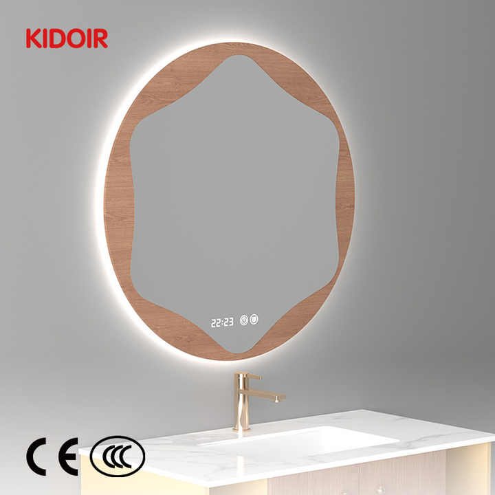 Kidoir OEM ODM Star Shape Smart Mirror with LED Light for Bathroom,Custom LED Makeup Mirror with LED Light 
