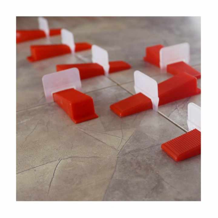 Wedges and Clamps Tile Wedge Clamp Leveling System Floor Cushion Clamp 1.5mm Ceramic Leveler 1mm Plastic Cushion 