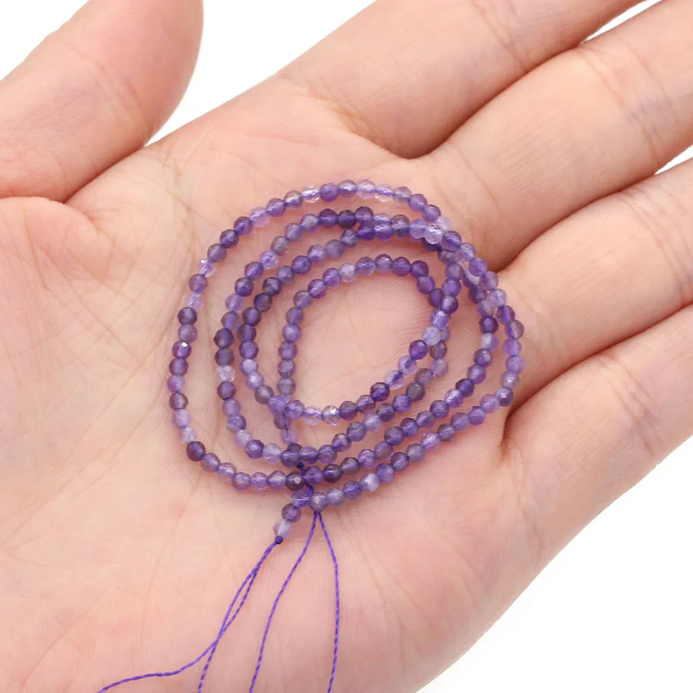 Natural faceted gemstone beads DIY bracelet