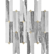 Easy to install grey aluminum composite wall panel, kitchen mosaic, stain resistant, peel and stick 