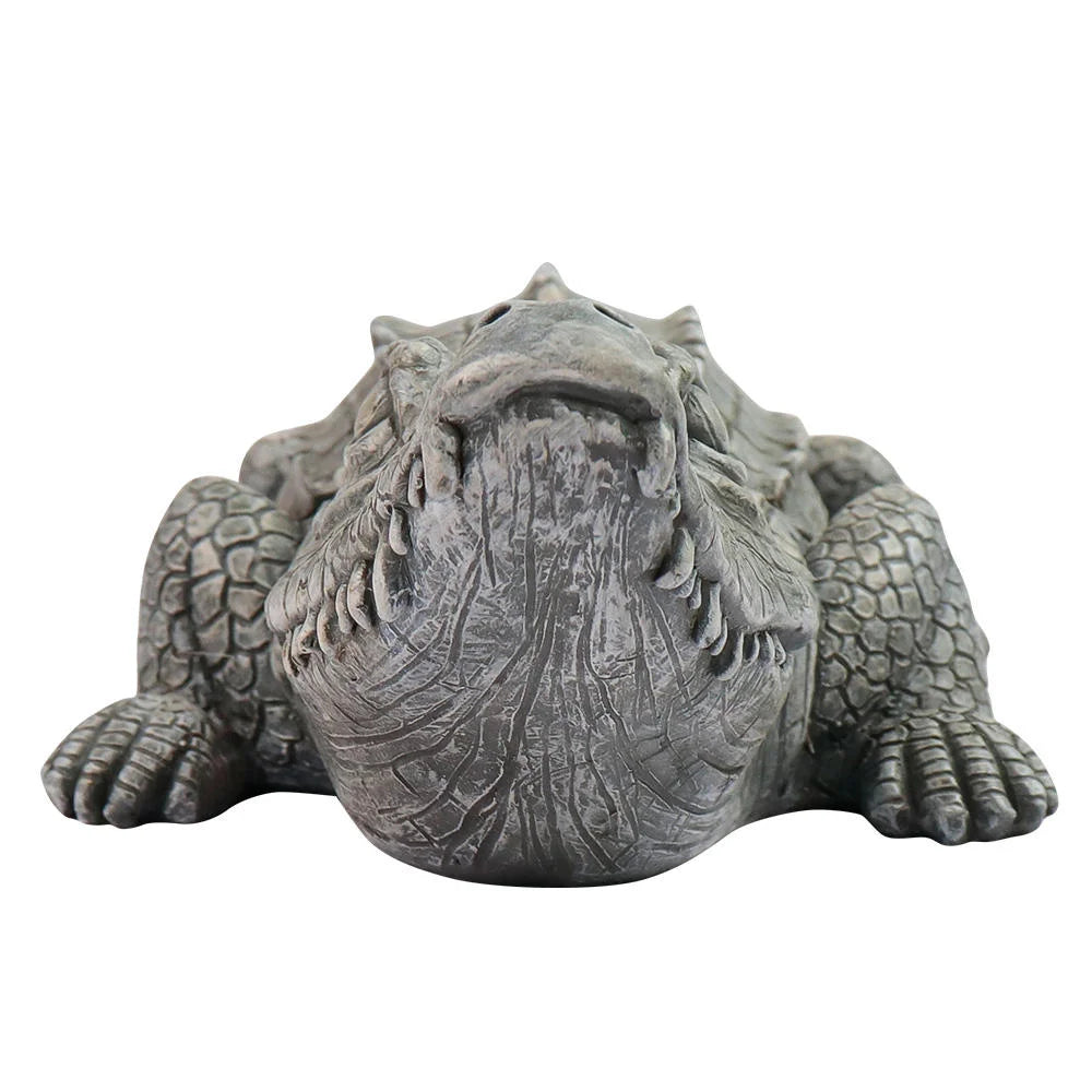 Crocodile Resin Statue with Textured Animal Decor Artistic Painting Theme Secret Storage Figurine for Home & Anime Use for Gifts