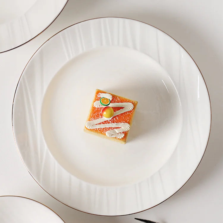 20pcs Ceramic Porcelain Dinnerware Sets Wholesale Luxury Embossed Bone China Dinner Set