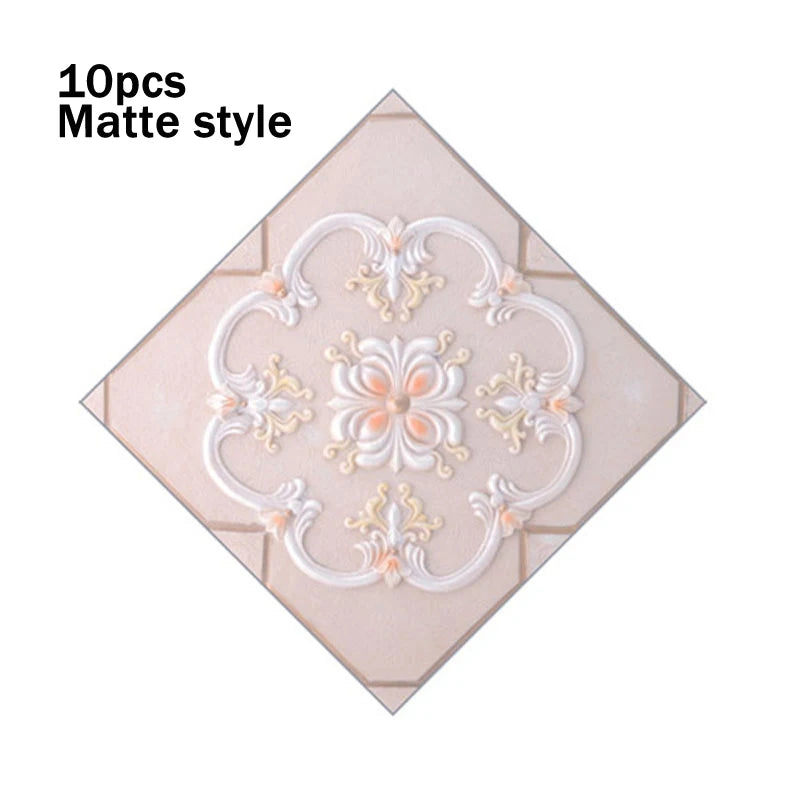 8cm Waterproof Wall Tiles - Set of 10 PVC Pieces