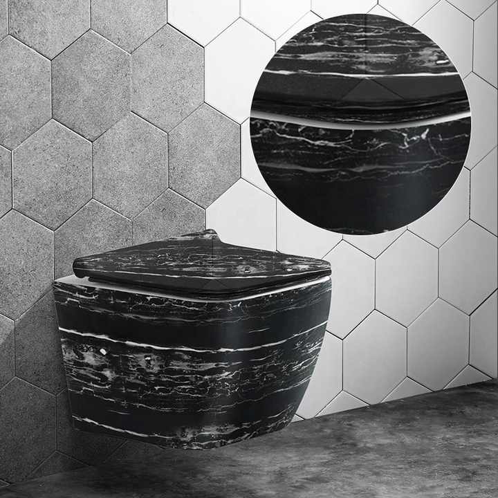 Modern European design economical ceramic bathroom wash down wall mounted one piece toilet 