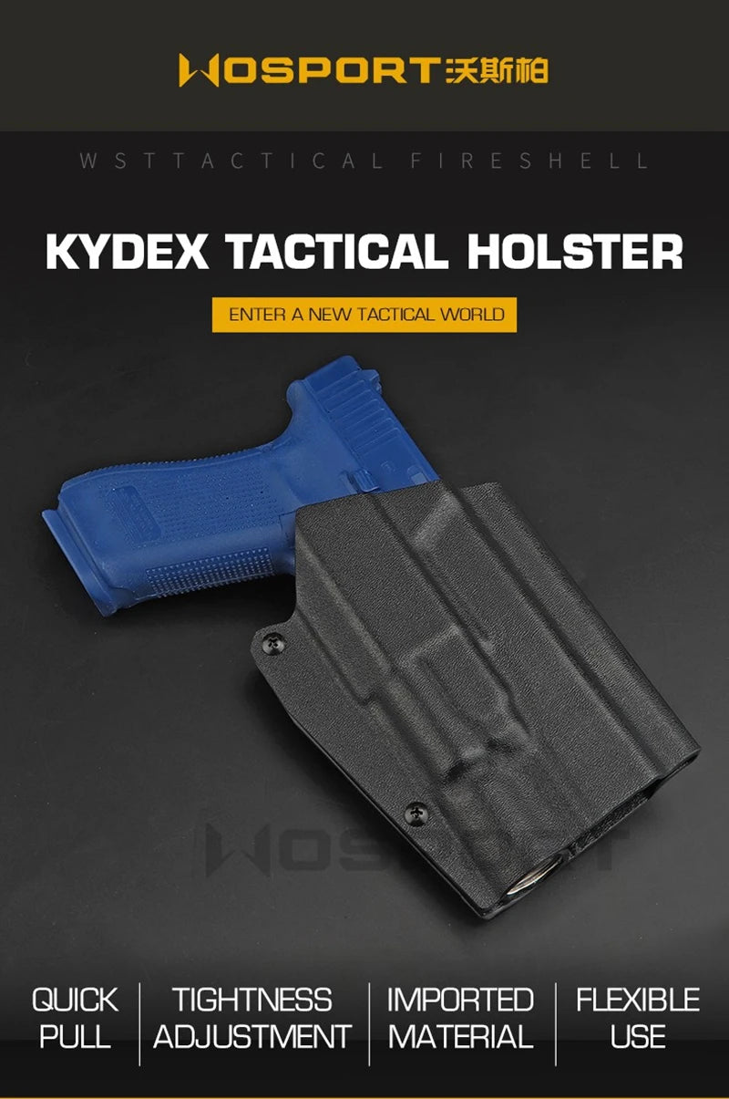 Kydex Holster for G17/19/19x/45 Inside Waistband Concealed Carry Holster Fit for G19x (Gen 1-5) Gun Holster X300 Light