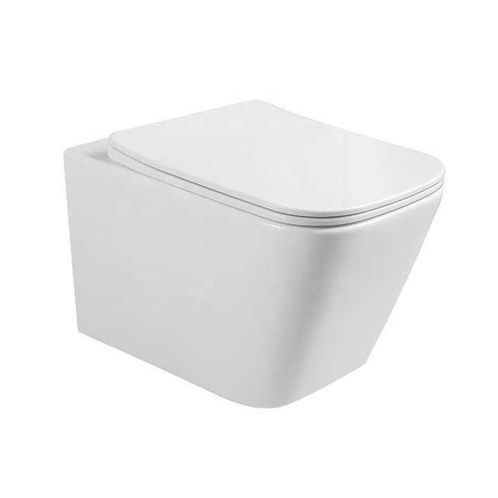 Sanitary ware Wall mounted ceramic rimless toilet for bathroom 