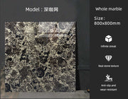 Factory Supply Dark Marble Pattern Ceramic Tiles Porcelain Floor Tiles 80X80 Indoor Artificial Marble Flooring With Marble-Like Pattern 