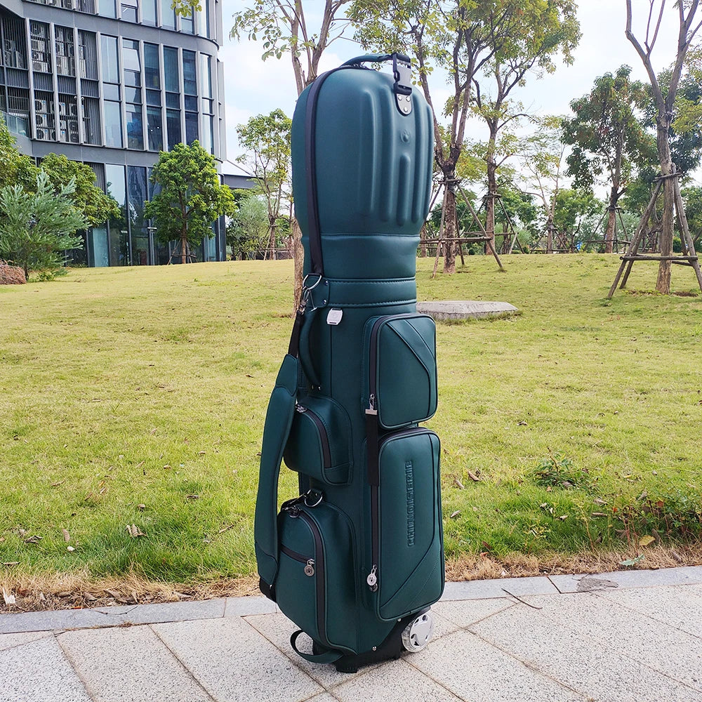 High Quality PU Waterproof Travel Golf Bag with Embroidered Logo