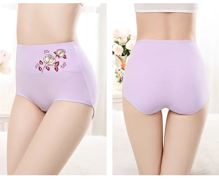 Women's 5XL High Waist Cotton Sexy Printed Panties