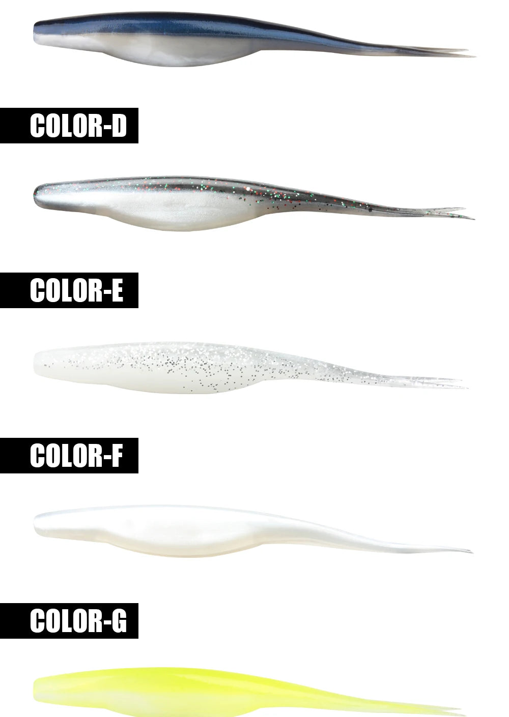 Spinpoler TPR Floating 5”Jerk Bait Shad Minnow Soft Fishing Lure 10x Tough Artificial Bait Split Tail Drop Shot Bass Pike Zander - Daisan Mart