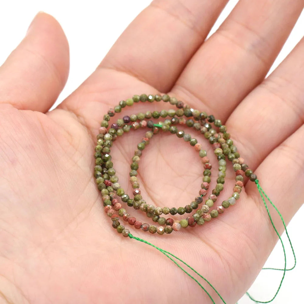 Natural faceted gemstone beads DIY bracelet