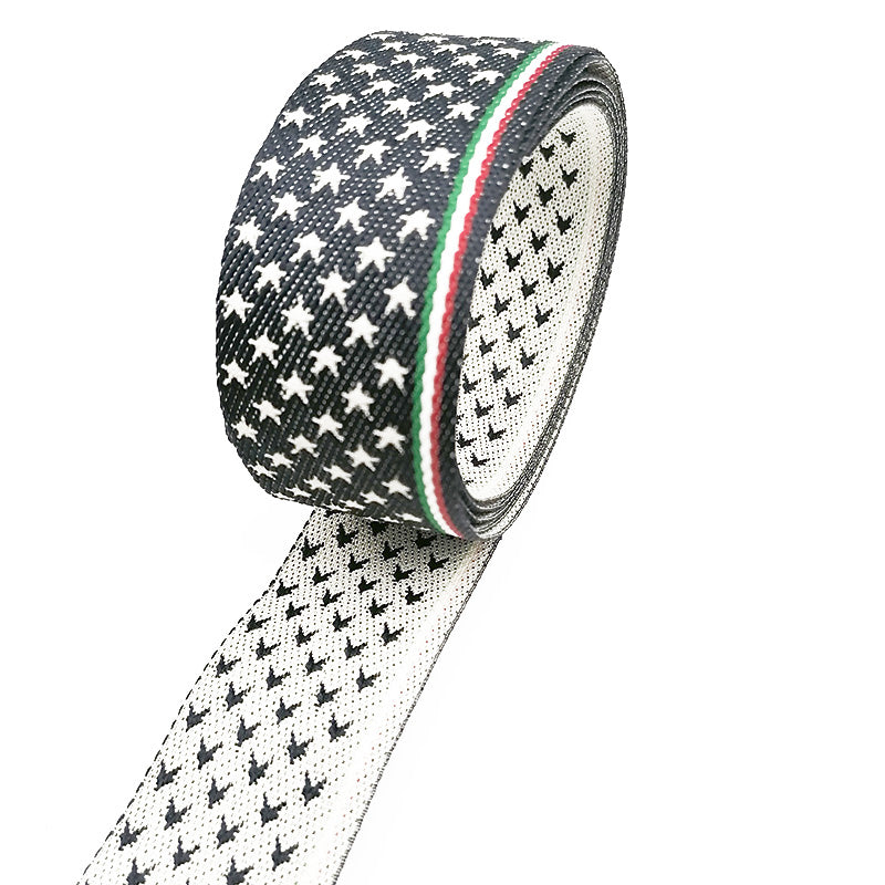 Wholesale Hot Sale Custom Logo Printed Leopard Jacquard Knitted Belt for Clothing, Bags 