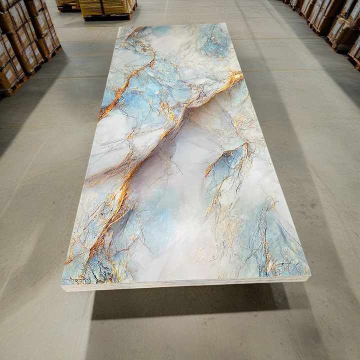 Best selling 1220x2440mm waterproof PVC plastic sheet, UV quality alternative, 3mm marble plastic sheet for modern bathroom, bedroom, hotel