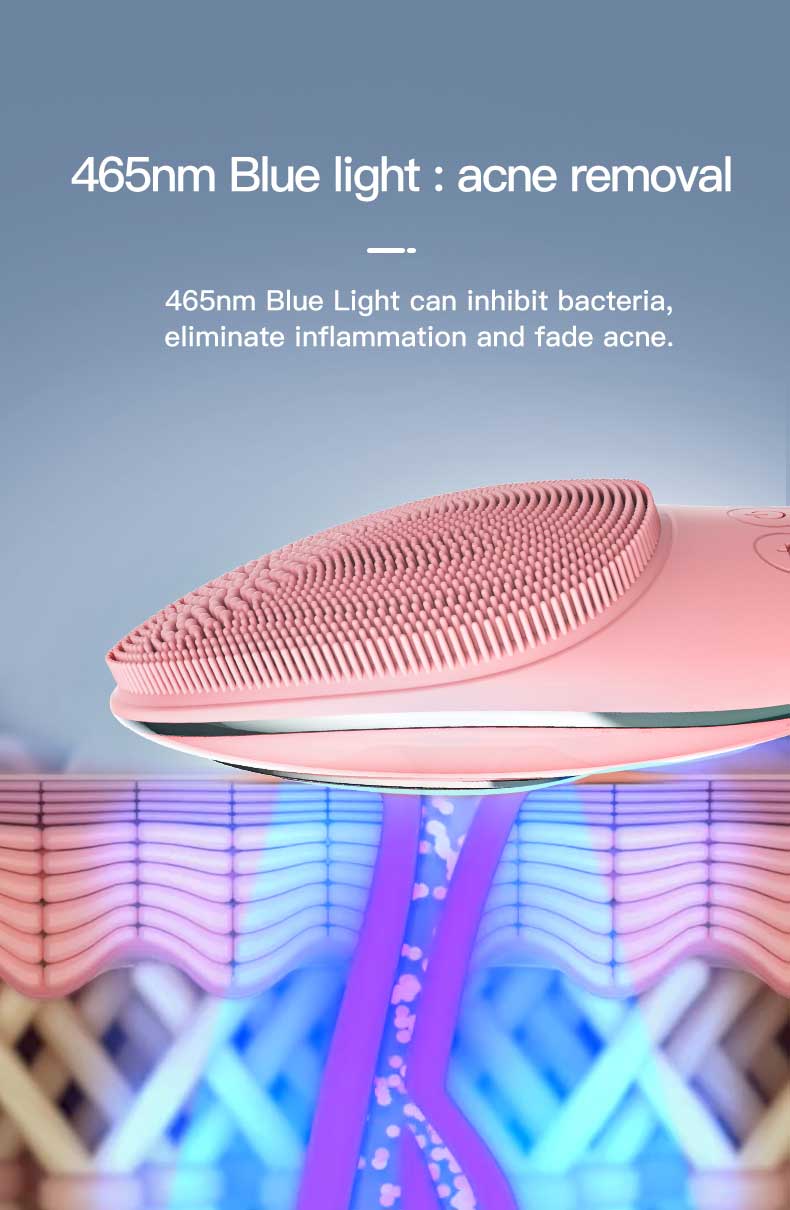 Bàn chải rửa mặt và mát xa silicon sạc lại chống nước, sản phẩm điện làm đẹp tại nhà - Daisan Mart