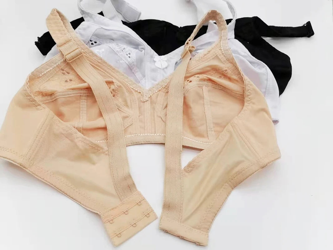 Wire-Free, Molded, Lace Support Bra for Moms