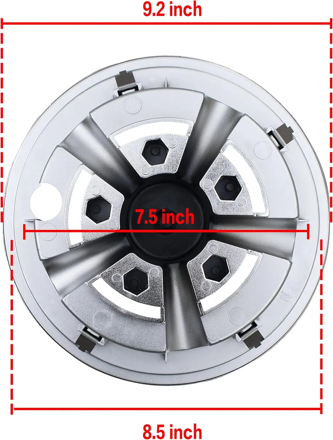 Set of 4 8 Inch SS Wheel Covers for EZGO Yamaha Golf Carts