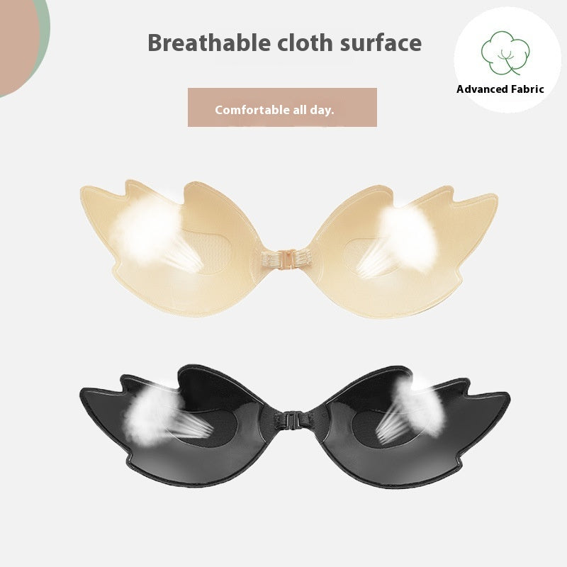 Miếng dán ngực che nhũ hoa áo ngực tàng hình Zijiang hình lá gợi cảm khóa cài phía trước silicone chống thấm nước keo dính thoáng khí - Daisan Mart