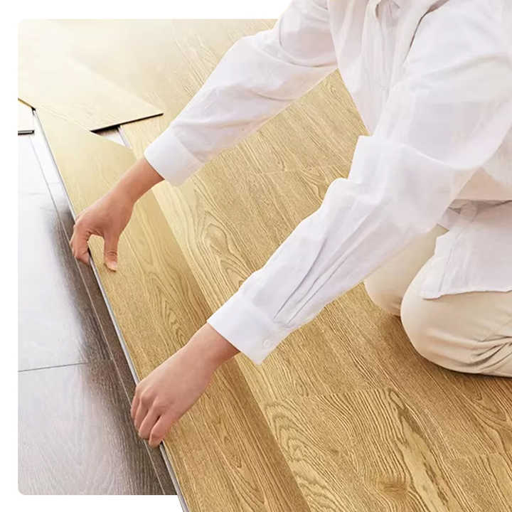 Waterproof hard core SPC plastic floor tiles for supermarkets, stairs, shopping malls, warehouses, halls 