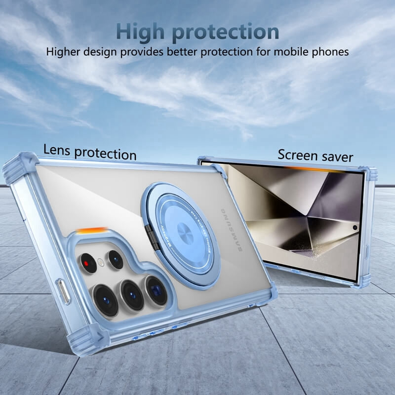 Ốp lưng PC+TPU Chống sốc Từ tính Xoay 360° cho Samsung Galaxy S25 Ultra