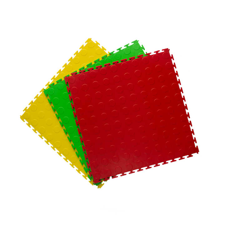 PVC garage flooring, heavy duty industrial workshop flooring, factory floor tiles, gym flooring, interlocking pattern 