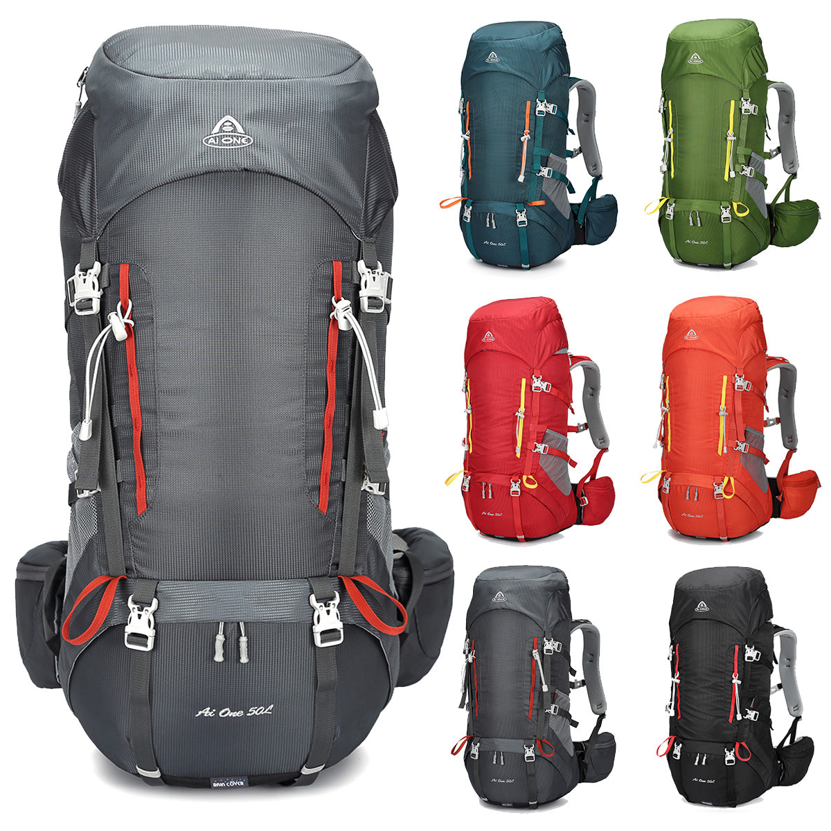 50 liter high quality industrial nylon hiking backpack 