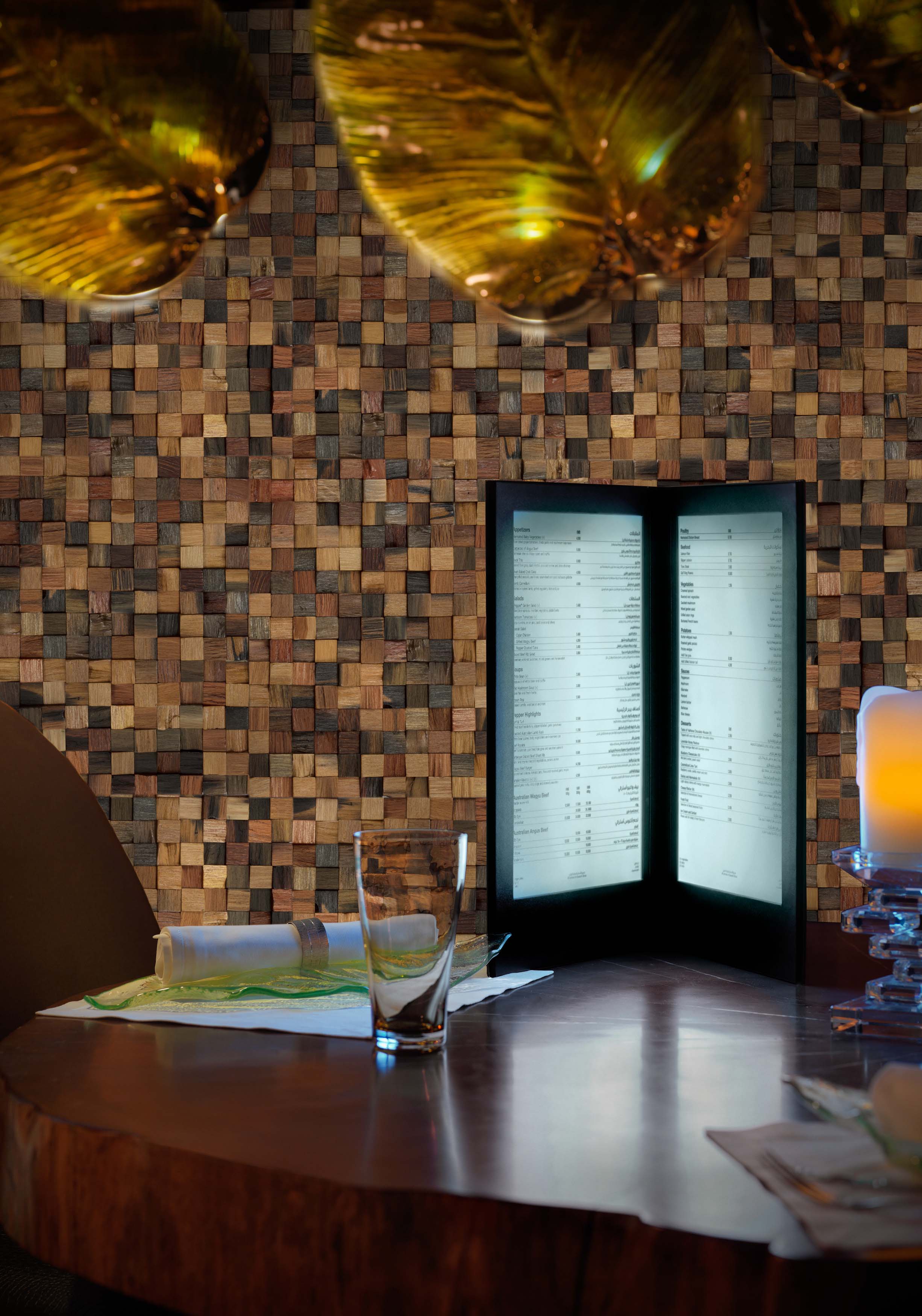 OEM&amp;ODM manufacturer brown square wood mosaic bathroom wall tiles 