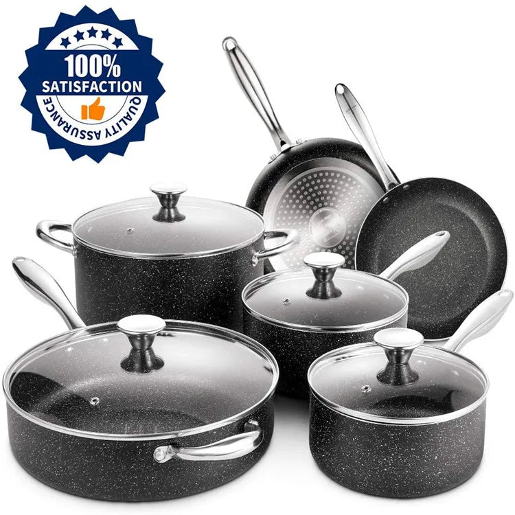 Bộ 10 Nồi Inox Bền Lâu Đáy Đồng Nấu Ăn Đẳng Cấp