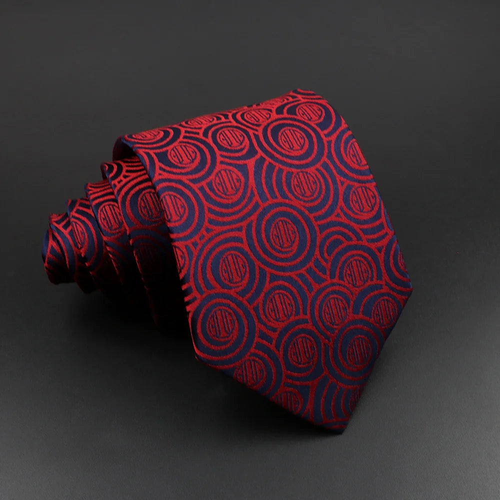 Cà vạt lụa cao cấp sọc kẻ cho nam - Xám Hồng Xanh