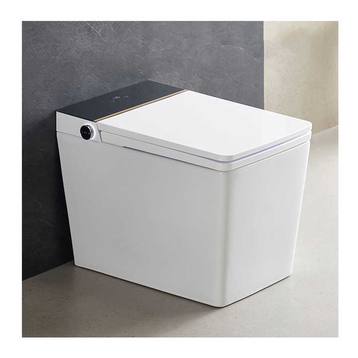 CUPC floor mounted smart toilet, automatic operation, flushing, electric square toilet, ceramic smart toilet 
