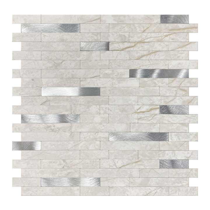 PVC Composite wall tiles, peel-and-stick mosaic tiles for kitchen, imitation stone wall tiles 