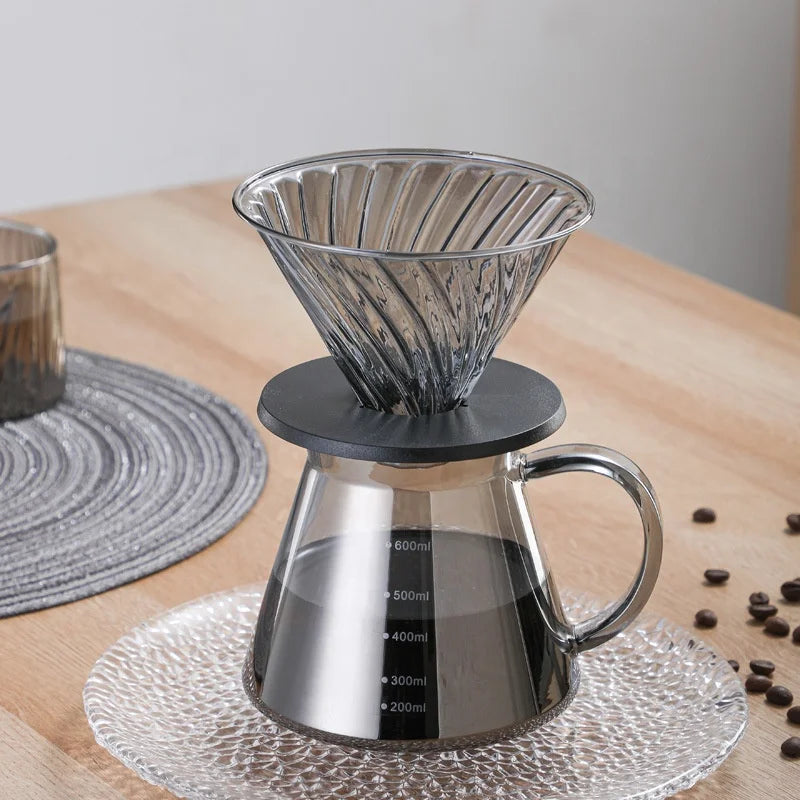 Bình Pha Cà Phê Thủy Tinh Chịu Nhiệt 600ml Mới