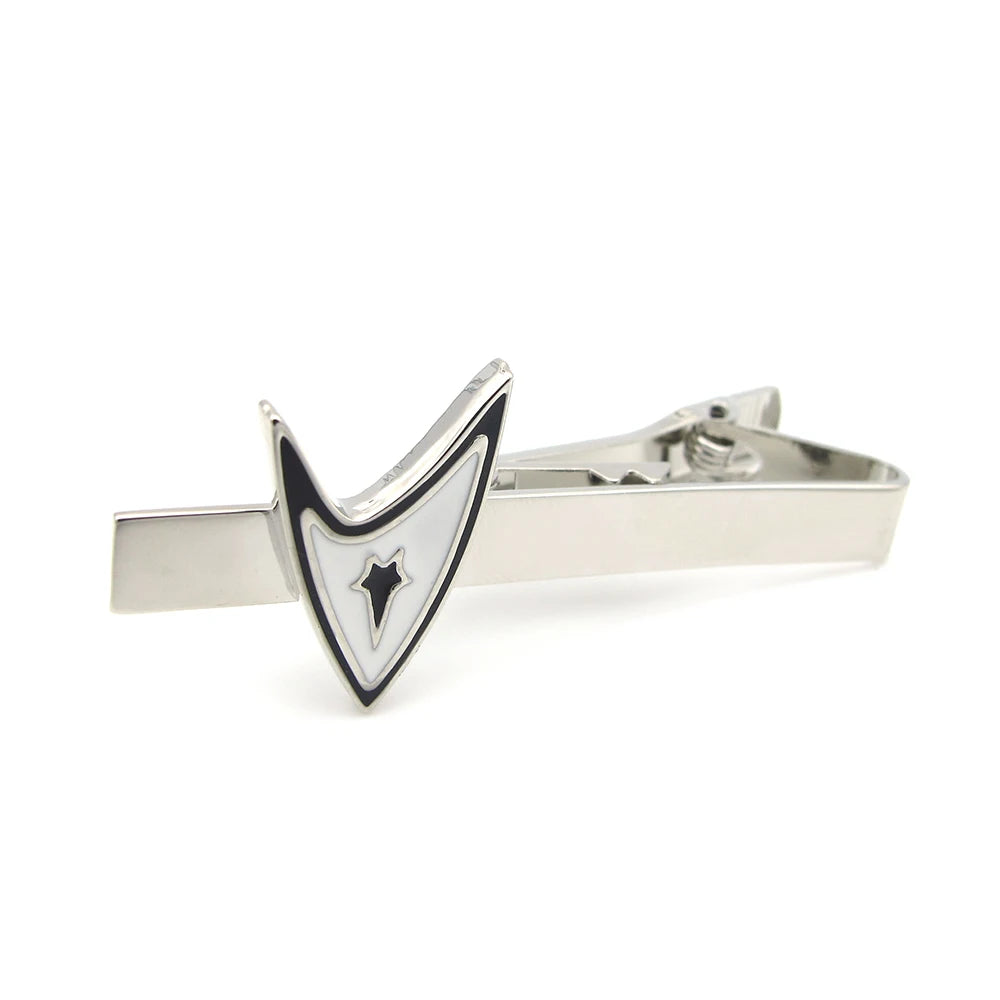 Kẹp Cà Vạt Siêu Anh Hùng Trắng Chất Liệu Đồng Cao Cấp