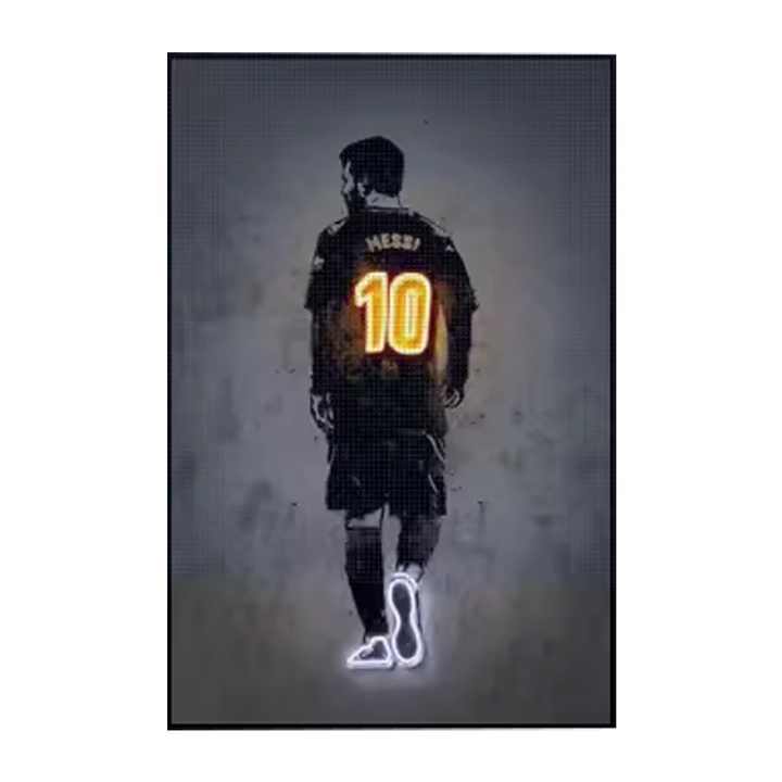 JZ Home Decor 3D Light Artwork Canvas Print Athlete Illuminated Poster Lighted Wall Art Led Lamp Painting 