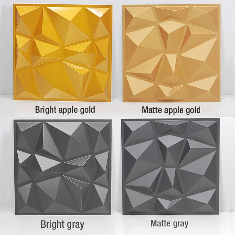 3D Diamond Decorative Art Wall Panels 30x30
