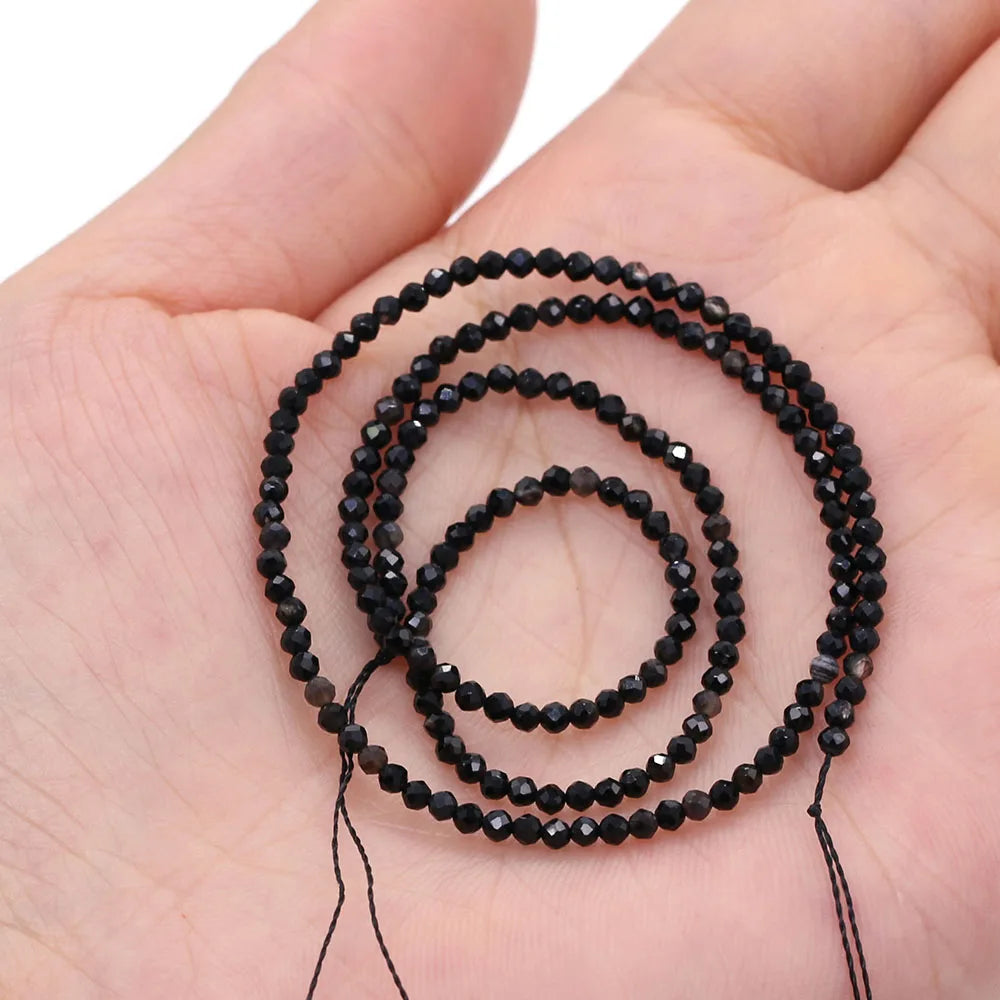 Natural faceted gemstone beads DIY bracelet