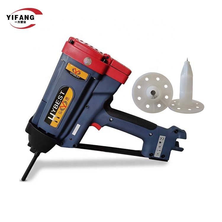 High power pneumatic concrete nail gun, battery, 2 sets, for plastic insulation materials outside walls 