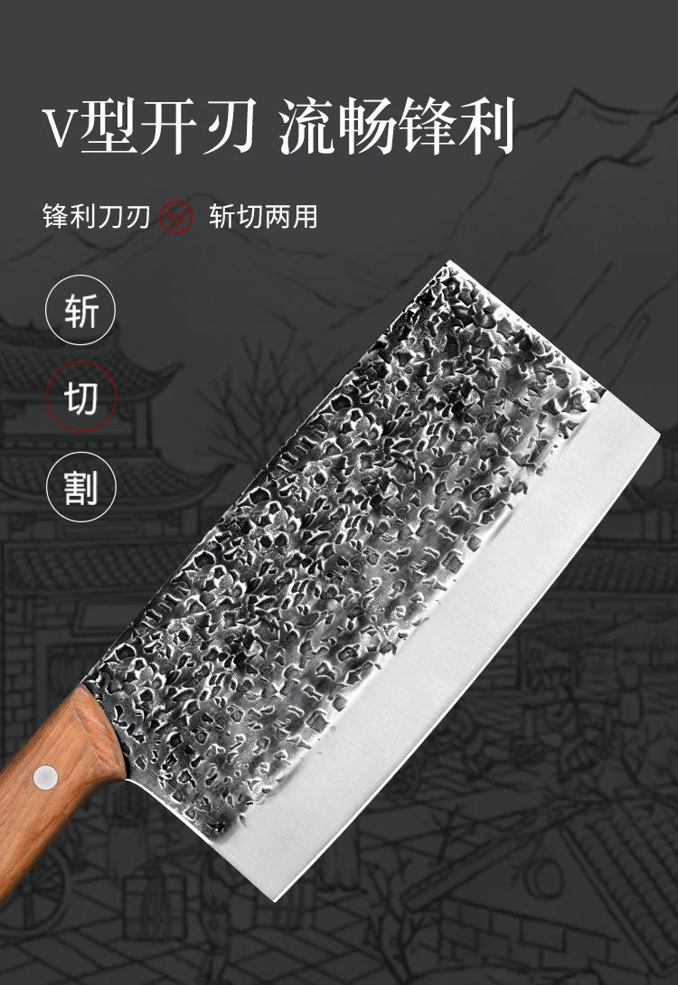 Hand Forged Sharp Stainless Steel Kitchen Knife 5Cr15mov