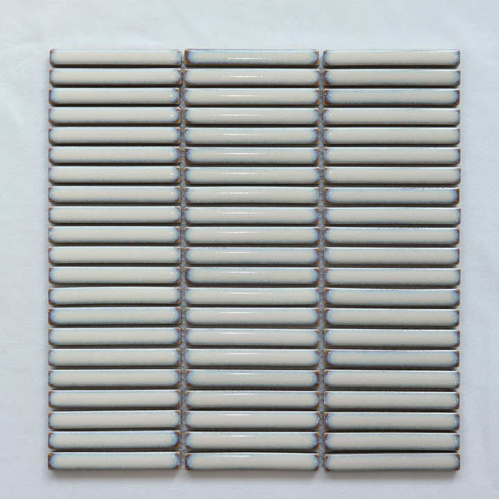 Foshan cheap finger mosaic tiles 30 x 30 cm white high quality for wall cladding with ceramic mosaic