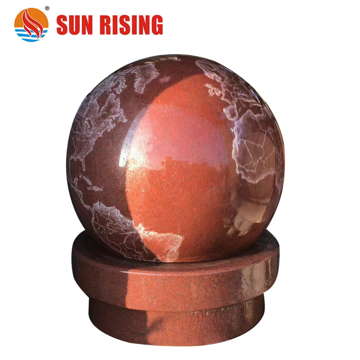 Factory Floating Natural Stone Sphere Garden Fountain 