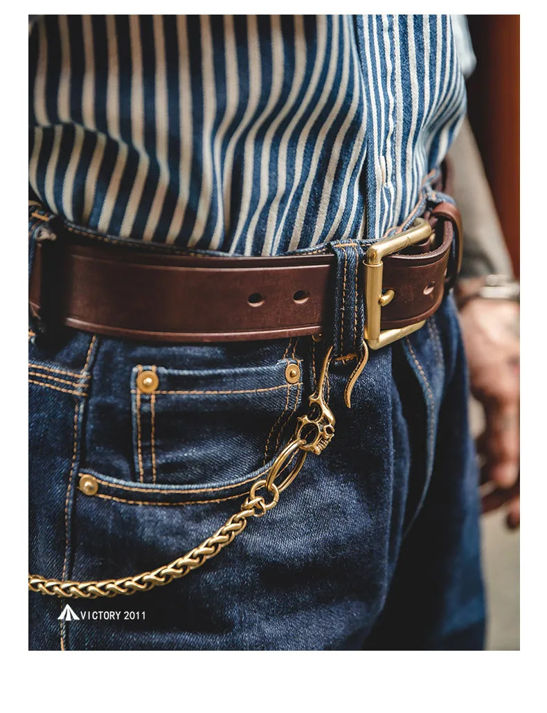 Thắt Lưng Da Bò Cao Cấp Maden Vintage Cho Nam Nữ