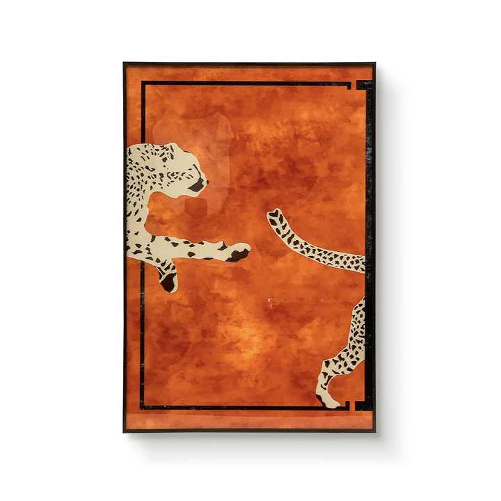 JZ Texture Home Decor 3D Leopard Print Original Hand Painted Oil Painting on Canvas Custom Hotel Lobby Wall Art 
