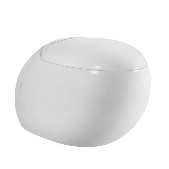 Egg shaped ceramic wall hung toilet smart design for bathroom 
