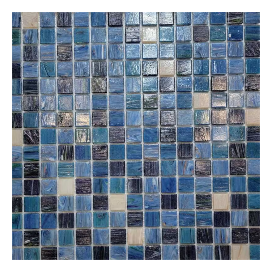 HIGH QUALITY CLASSIC BLUE GLASS MOSAIC 300x300mm 