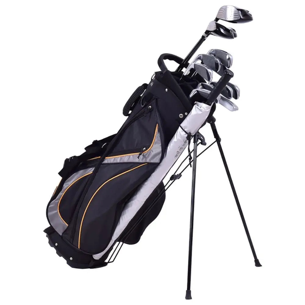 9 Inch Waterproof Standing Golf Bag with Wheels and Shoe Compartment