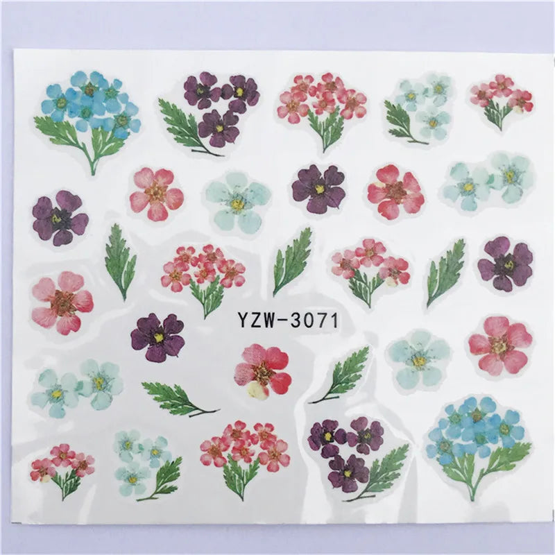 3D Nail Slider Black Russia Letter Sticker Decals Flamingo Design Adhesive Manicure Tips Nail Art Decorations - Daisan Mart