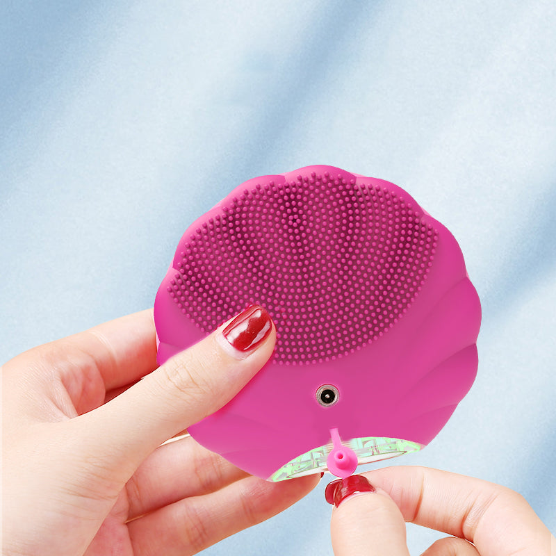 Waterproof silicone home electric facial cleanser, deep cleansing massager and facial exfoliator for improved facial appearance. 