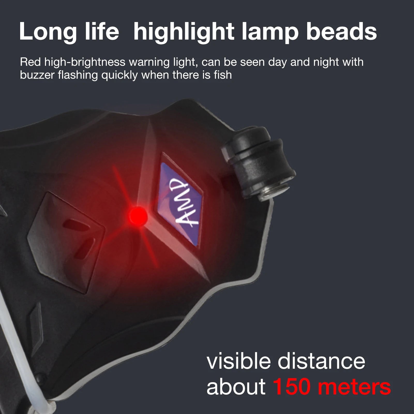 Chuông Báo Cá Cắn Đèn Âm Thanh Kép cho Cần Câu