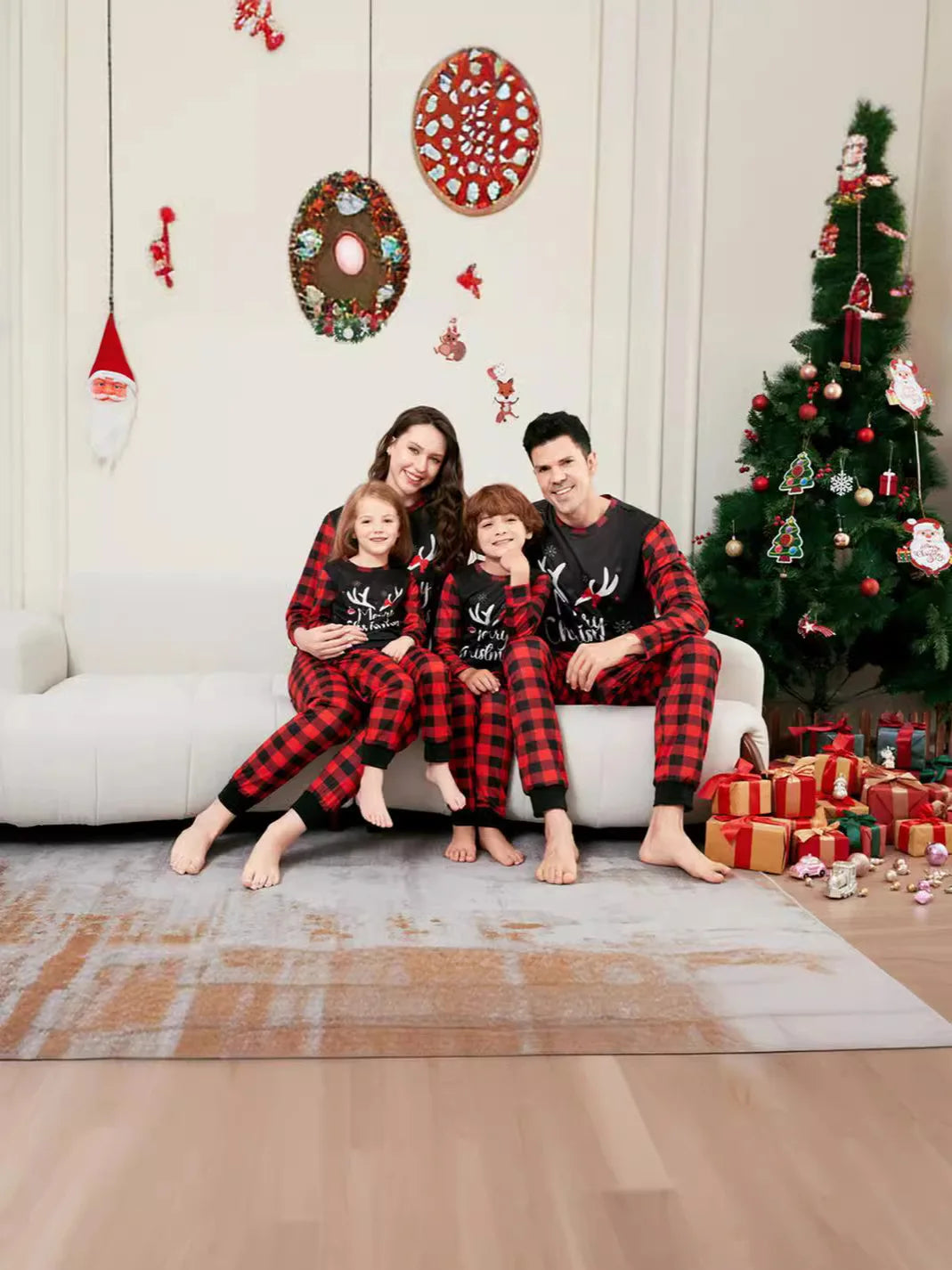 Ready to Ship Warm Soft Pajamas Cartoon Sets Matching Christmas Pajamas for Family Pajamas Sets Christmas Pijamas for Family