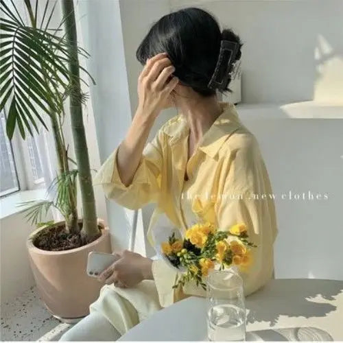 Áo Sơ Mi Nữ Công Sở Hàn Quốc Đơn Giản Thời Trang