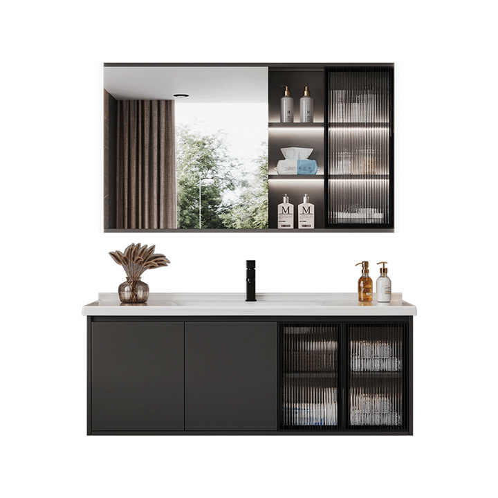 Custom Modern Hotel Mirror Cabinet Recessed Bathroom Mirror Cabinet with LED Light 